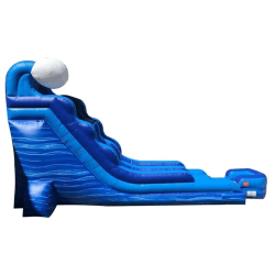 18 foot inflatable water slide blue marble wave3 1739807903 18FT Blue Wave Waterslide (Wet/Dry)