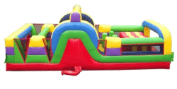 30 foot inflatable obstacle course retro uturn graphic1a 174673138 1 30FT Retro Obstacle Course (Dry)